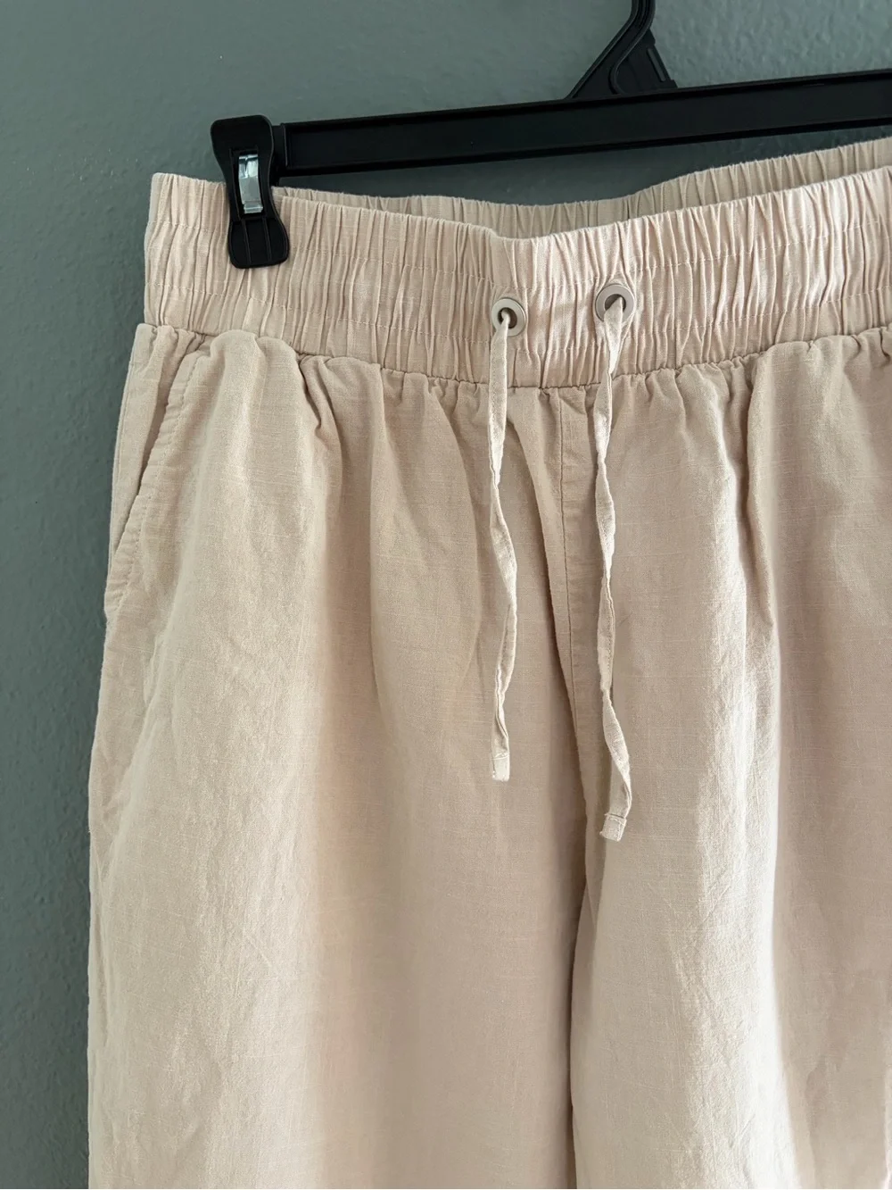 Closet Cleanout! Cotton/Flax Casual Drawstring Pants Size M